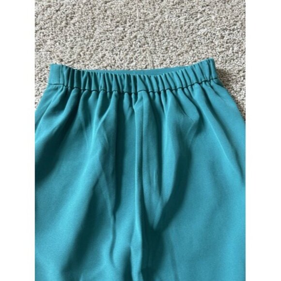 Sincerely Jules Womens Teal Midi Pull On Skirt Elastic Back Slit Back Size Small - Picture 12 of 14